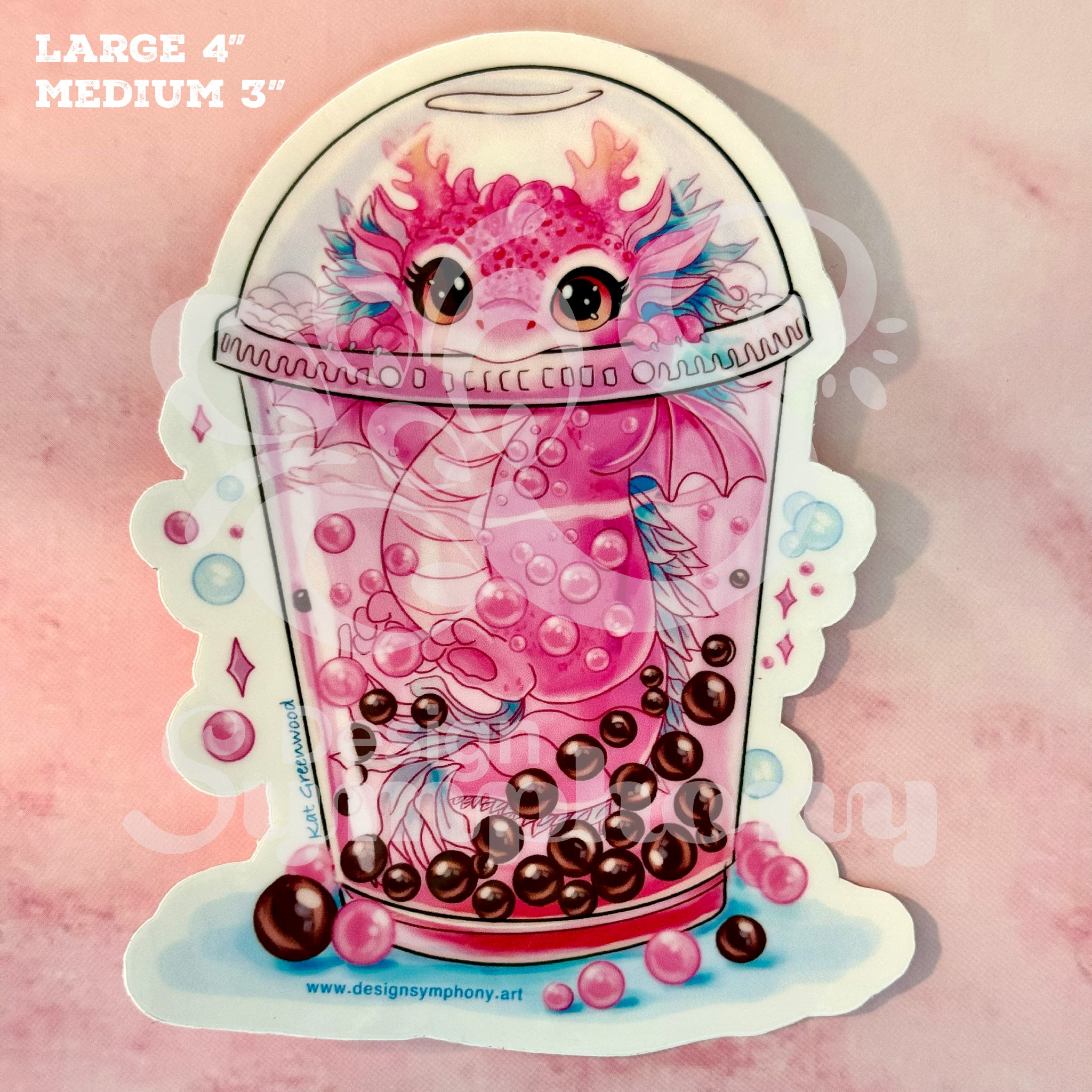 Livy Bobapop Vinyl Sticker | Boba Tea Snack Dragon Sticker