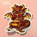 P.B. Snugglecup Vinyl Sticker | Peanut Butter Cup Snack Dragon Sticker