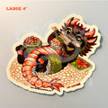 Lady Sue Shimi Vinyl Sticker | Sushi Snack Dragon Sticker